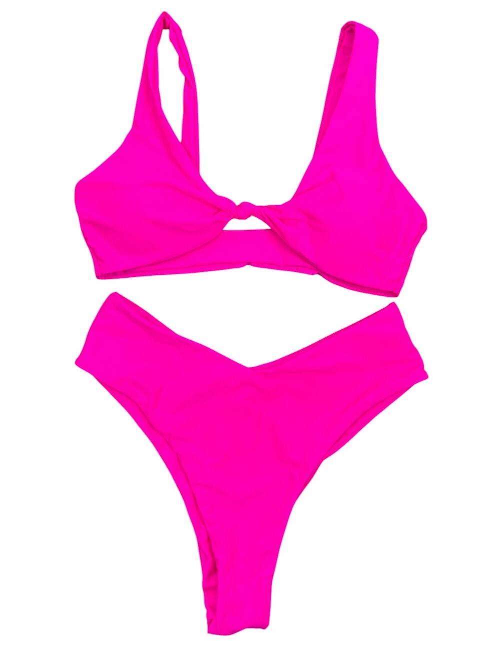 Bikini Set Two Piece Scoop Top Cheeky Bottom Beach Vacation Resort Pool Swim S